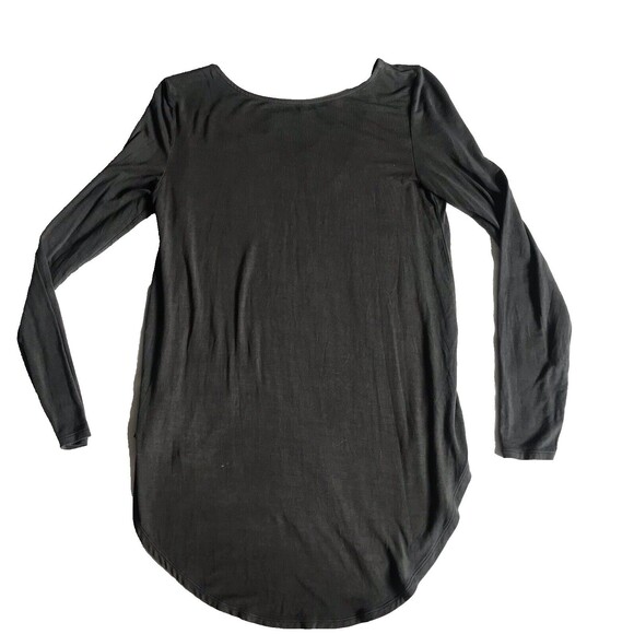 American Eagle Soft & Sexy Strappy Neck Gray Tunic Jegging Shirt Sz Small AE EUC - Picture 2 of 10